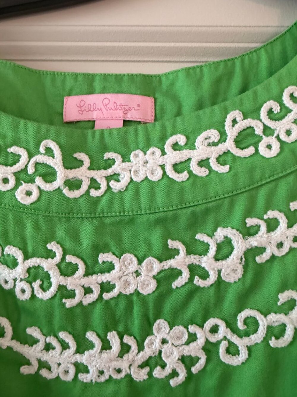 Lillly Pulitzer Green & White Embroidered Dress - Picture 4 of 4